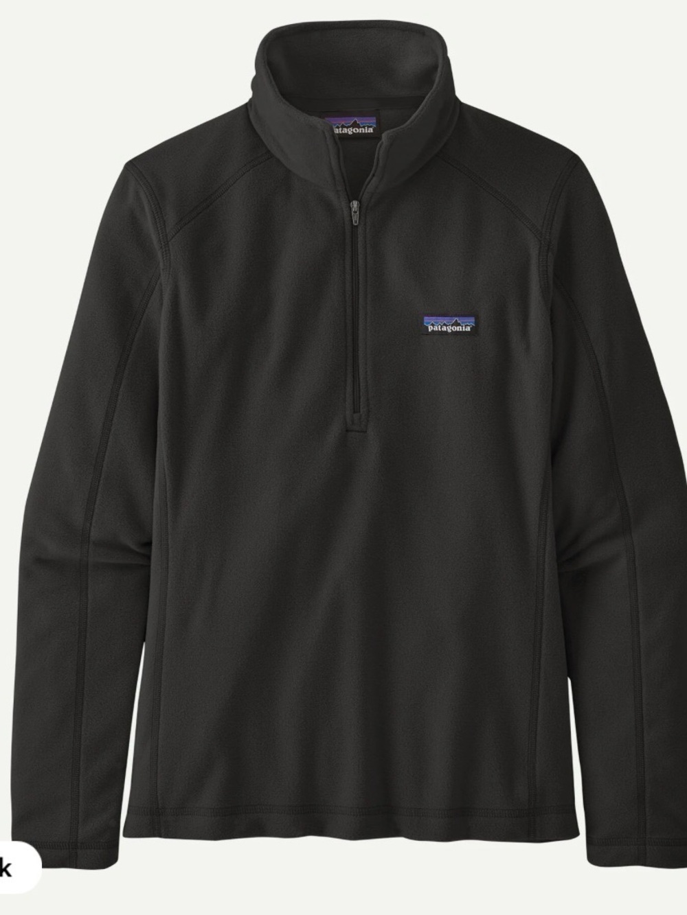 Patagonia Women’s Micro-D Quarter-Zip Fleece Pullover Black size L